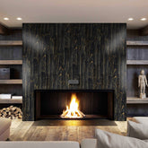Black Wood Wallpaper for Living Room